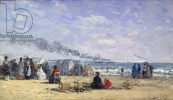 The Beach at Trouville at Bathing Time; La Plage de Trouville a l'Heure du Bain, 1868