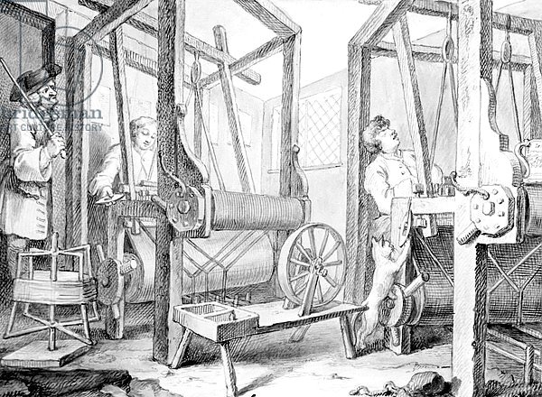 The Fellow Prentices at their Looms Representing Industry and Idleness, 1747