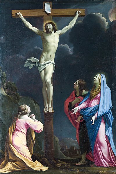 Христос на кресте с Девой Марией и Святыми