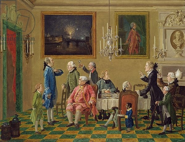 British gentlemen at Sir Horace Mann's home in Florence, c.1763-65