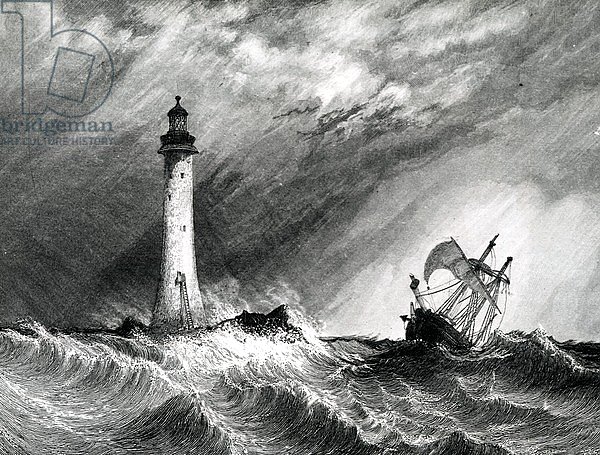 Eddystone Lighthouse, print made by W.B. Cooke, 1836