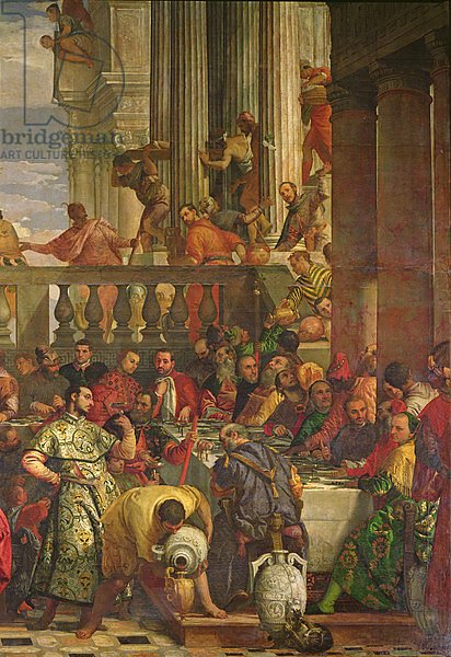 The Marriage Feast at Cana, detail of the right hand side, c.1562