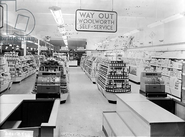 Tills, Woolworths store, 1956