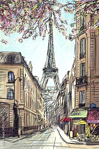 Улица в Париже, скетч