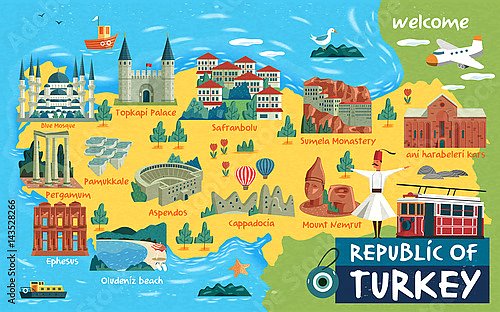 Карта Турции для путешественника