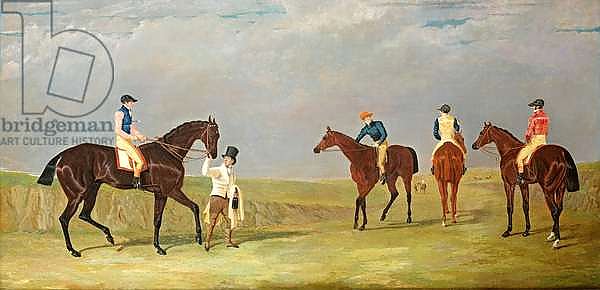 Preparing to start for the Doncaster Gold Cup, 1825, with Mr. Whitaker's 
