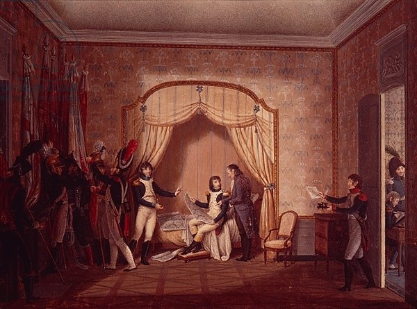 General de Marmont shows Bonaparte the captured flags of Montenetto and Cossaria, 1796