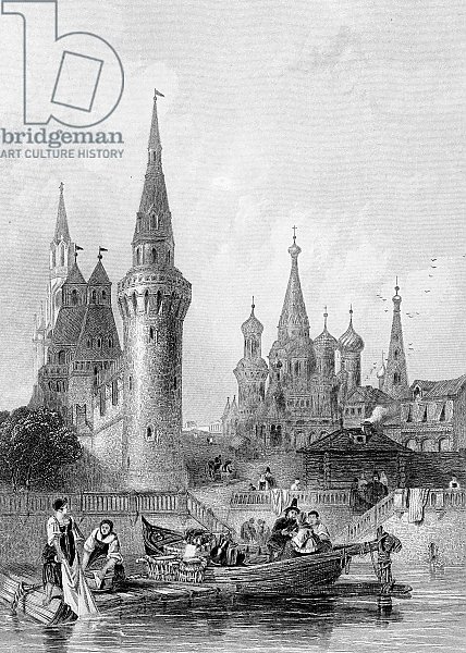 The Church of Vasili Blagennoi, Moscow, engraved by J. H. Kernot, c.1844