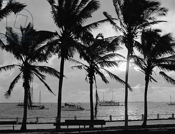 Sunset, Biscayne Bay, Miami, Florida, c.1910-20