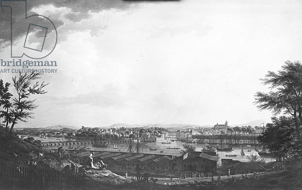 View of Bayonne seen from halfway down the citadel, 1761