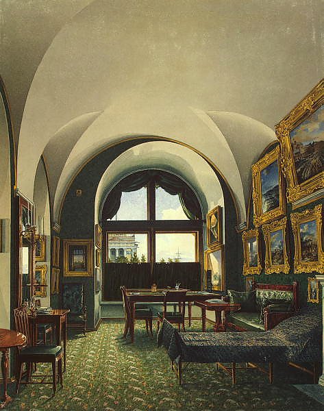 Виды залов Зимнего дворца. Малый кабинет императора Николая I