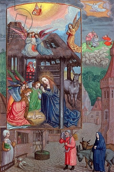 Codex Ser Nov 2844 Birth of Christ, from the Rothschild Prayer Book