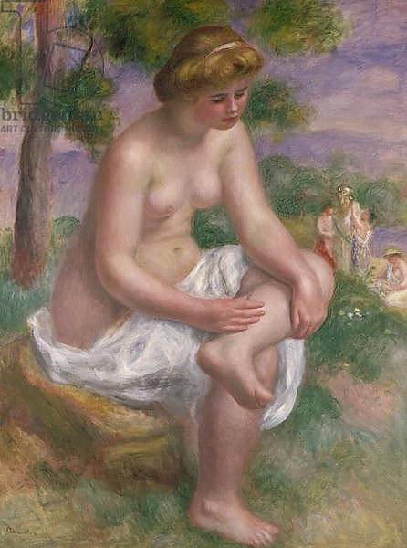 Seated Bather in a Landscape or, Eurydice, 1895-1900