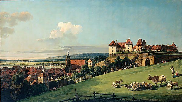 Вид Пирны от замка Зонненштайн