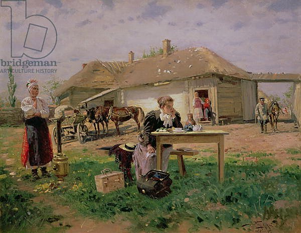 Arrival of a School Mistress in the Countryside, 1897