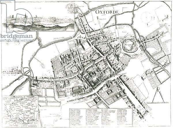 Map of Oxford, 1643