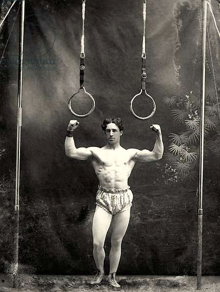 Portrait of a circus strongman, 1885