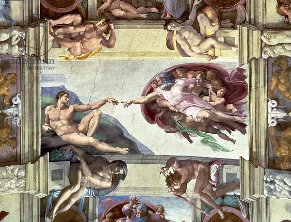 Sistine Chapel Ceiling: Creation of Adam, 1510 2