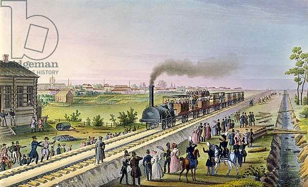 Opening of the First Railway Line from Tsarskoe Selo to Pavlovsk in 1837 1