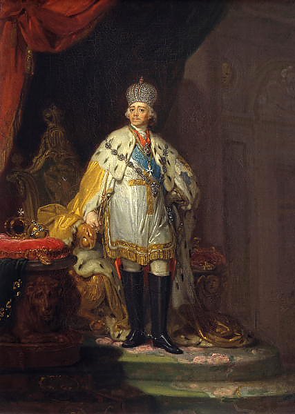 Портрет Павла I в белом далматике