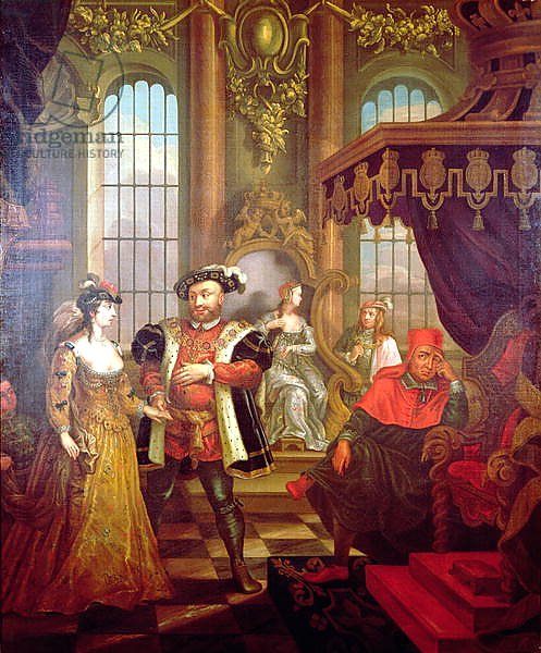 Henry VIII introducing Anne Boleyn at court