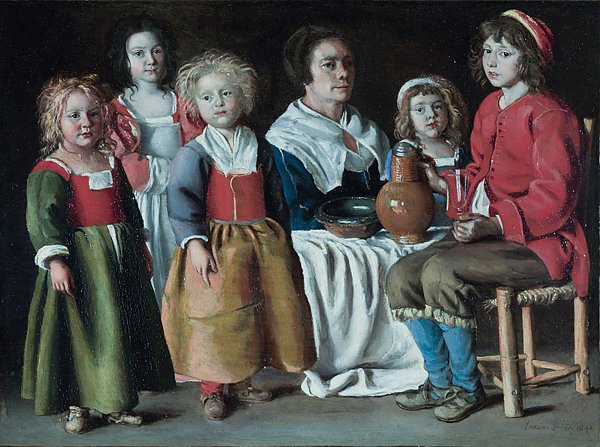 Женщина и пять детей