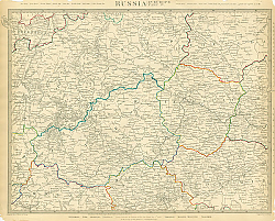 Постер Карта Россия в Европе, часть IV, 1834г.
