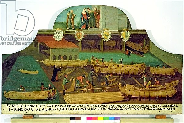 Sign for the Marangoni Family of shipbuilders, Venetian, 1517