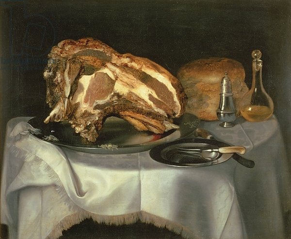 Still Life with Joint of Beef on a Pewter Dish, c.1750-60