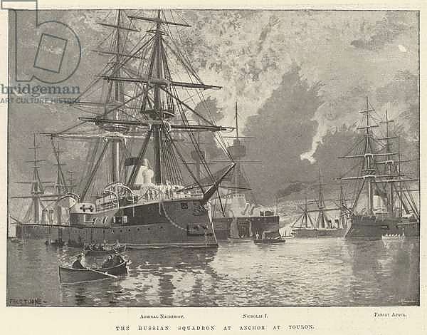 The Russian Squadron at Anchor at Toulon