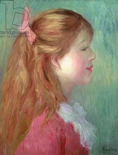 Young girl with Long hair in profile, 1890
