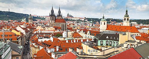 Постер Чехия, Прага. Панорама центральной части