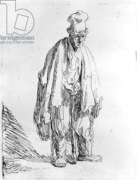 Beggar in a high cap, c.1630