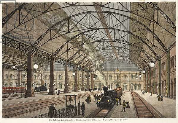Центральный вокзал Мюнхена, 19-й век