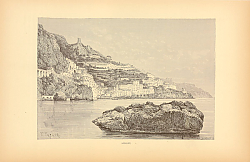 Постер Вид на Амальфитанское побережье, Италия 1