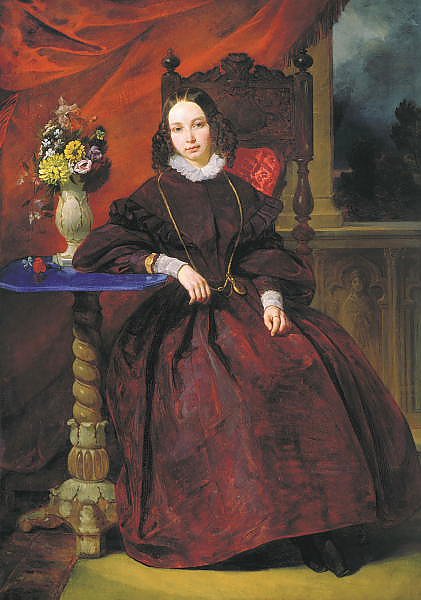 Портрет Ольги Владимировны Басиной, жены художника. Между 1838 и 1841