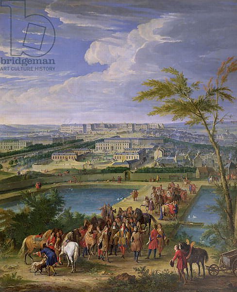 The Town and Chateau of Versailles from the Butte de Montboron, 1688