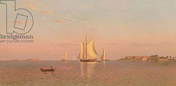 View of Boston Harbour near Castle Island, 1872