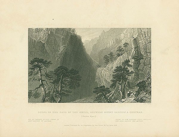 Scene in the Pass of the Guill, between Mount Dauphin & Queyras (Hautes Alpes)