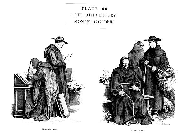 Fin du XIXè Siècle, Habits des Ordres Monastiques, Late 19Th Century, Monastic Orders