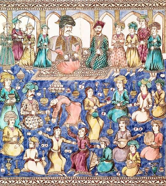 Musicians and dancers at the court of Nasser al-Din Shah Qajar