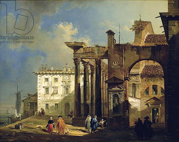 The Portico of the Church of San Lorenzo in Milan, c.1814