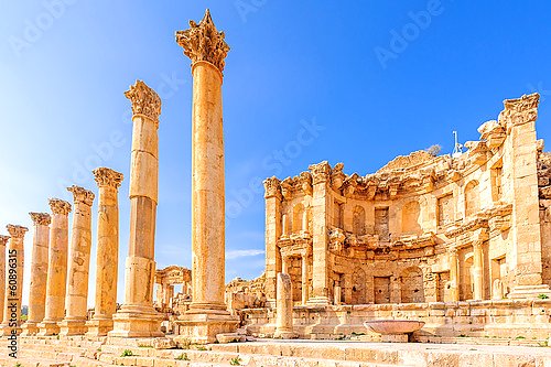 Нимфея в древнем иорданском городе Джераш, Иордания.