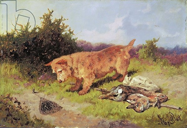 Terrier Watching a Rabbit Trap, 1887