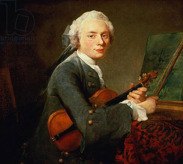 Young Man with a Violin, or Portrait of Charles Theodose Godefroy c.1738