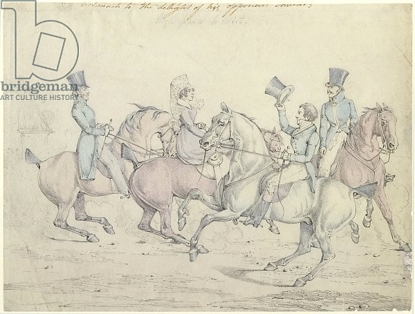 Morning Ride, original drawing for plate 12 of 'Scenes in the Life of Master George'