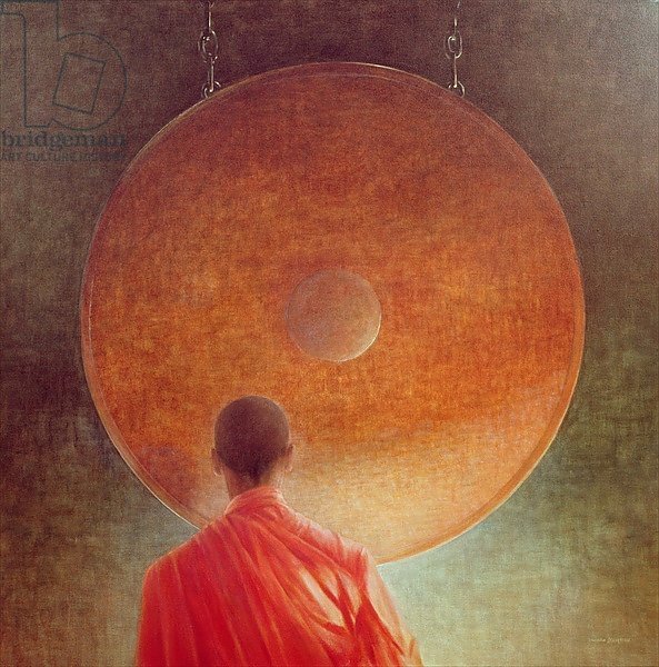 Young Monk with Gong