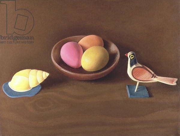 Easter Eggs, Shell and Bird