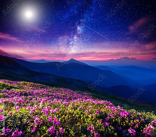 Карпаты. Starry night in mountain