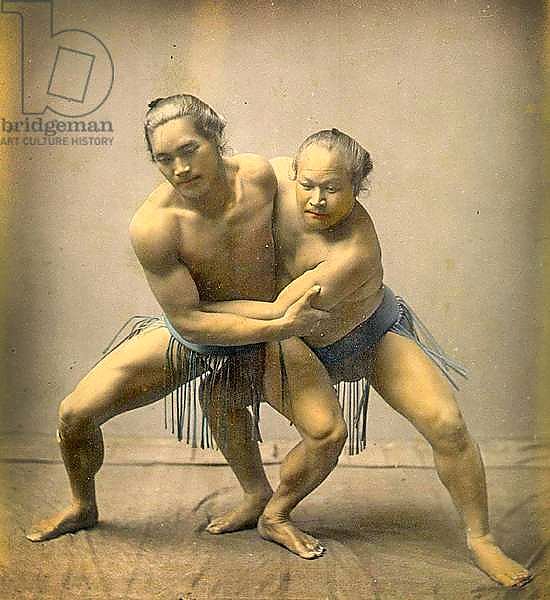 Sumo wrestlers, c.1880